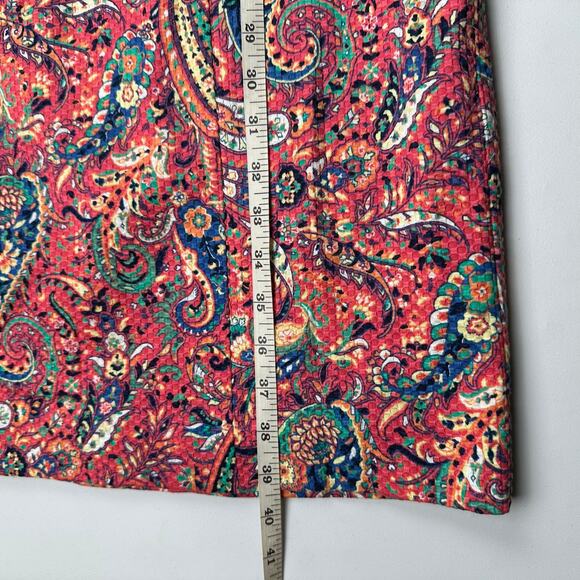 Talbots Dress Women 12 Pink Paisley Sleeveless Keyhole Back Bonaire Spring Party - Picture 11 of 13